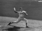 Milwaukee Braves Pitcher Lew Burdette Throwing the Ball During the World Series