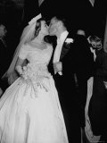 Wedding of Mary Freeman  Champion Swimmer  and John Kelly Kissing