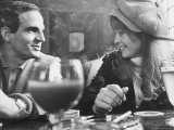 Film Director Francois Truffaut with Actress Julie Christie During Filming of 
