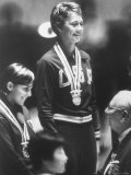 Cathy Ferguson Smiling Being Awarded the Gold Medal at Summer Olympic Games