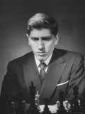 Chess Champion Robert J Fisher Playing a Match