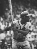 Baseball Player Hank Aaron Waiting for the Pitch