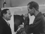 Paul Newman Talking to Playwright Tennessee Williams