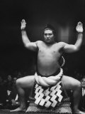 Grand Champion Sumo Wrestler  Taiho Performing Ring Ceremony Before Match