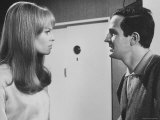 Film Director Francois Truffaut with Actress Julie Christie During Filming of 