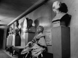 Marie Sabouret Sitting Backstage in the Galerie Madeline Roch of the Comedie Francaise