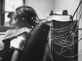 Brain Impulses Are Measured by Electroencephalograph Readings from Electrodes at Headache Clinic