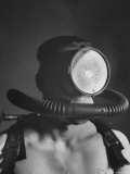 Closeup of a Diver Wearing a Mask and Breathing Apparatus