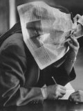 Los Angeles Bookie George Brooks Hiding Face from Photographers inGrand Jury Gambling Investigation
