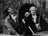 Richard Chamberlain and Michael Redgrave During the Filming of Hamlet