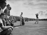Scene from the British Open  with Spectators Watching Ben Hogan