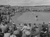 Pro Golfer Ben Hogan Putting During the British Open