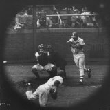 Milwaukee Braves Henry Aaron Batting During Baseball Game