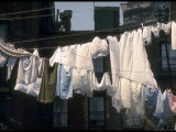 Laundry on Line in Slum Area in New York City