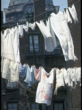 Laundry on Line in Slum Area in New York City