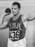 US Shot Putter  Parry O'Brien During Olympic Finals  He Took Second Place