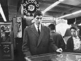 American Chess Champion Robert J Fischer Playing Pinball
