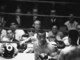 Cassius M Clay and Sonny Liston During World Championship Fight