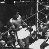 Boxer Cassius M Clay  During World Championship with Sonny Liston