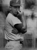 Philadelphia Phillies Manager Gene Mauch Watching Batting Practice During Spring Training
