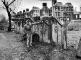 Pentecostal Zealot Harrison Mayes Standing with Religious Signs Made and Posted
