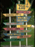 Signs Pointing Every Which Way  Key Biscayne  Florida