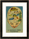 "Womans Mind Magnified" Pre-made-framed Framed Art Print