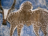 Cow Painted on a Headstone Near an Oromo Village  Ethiopia