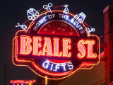 Neon Signs  Beale Street Entertainment Area  Memphis  Tennessee  USA