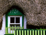 Thatched Cottage Window and Windowbox Detail  Mooncoin  Ireland