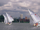 People Sailing on the Willamette River  Portland  Oregon  USA