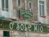 O'Sole Mio Pizzeria Sign  Ischia  Bay of Naples  Campania  Italy