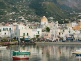 Town View from Fishing Port  Forio  Ischia  Bay of Naples  Campania  Italy
