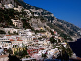 Houses Terraced into Amalfi Coastline  Positano  Italy