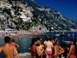 Children at Port  Spiaggia Grande  Positano  Italy