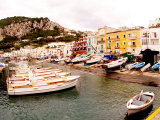 Boats in Port of Capri Island  Italy