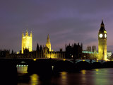 Big Ben and the Houses of Parliament at Night  London  England