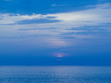 Sunset over the Tyrrhenian Sea  Forio  Ischia  Bay of Naples  Campania  Italy
