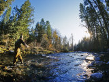 Fly-fishing the Jocko River  Montana  USA