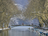 Lake Annecy and Boats on Canal Du Vasse