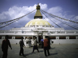 Prayer Flags on Chorten  Nepal