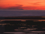 Sunset View from Walney Island Near Barrow-In-Furness Towards Isle of Man Lake District