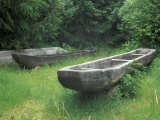 Dugout Canoes  Fort Clatsop  near Astoria  Oregon  USA