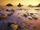 Sunset along Crescent Beach  California  USA
