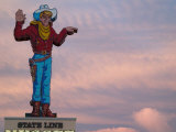Wendover Will Welcomes You  State Line Casino at Dusk  Utah-Nevada State Line  USA