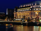 Fullerton Hotel at Night  Singapore  Singapore