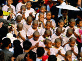 Novice Monks During Songkran Festival  Chiang Mai  Thailand