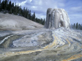 Cone and Runoff Channels of Lone Star Geyser  Yellowstone National Park  Wyoming  USA