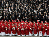 Cardinals  in Red  Participate in the Funeral Mass for Pope John Paul II