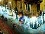 Night Traffic on Via Toledo  Naples  Italy
